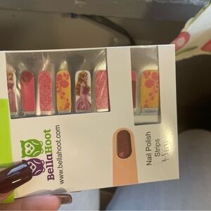 Kids Nail Polish Strips - Pink and Yellow